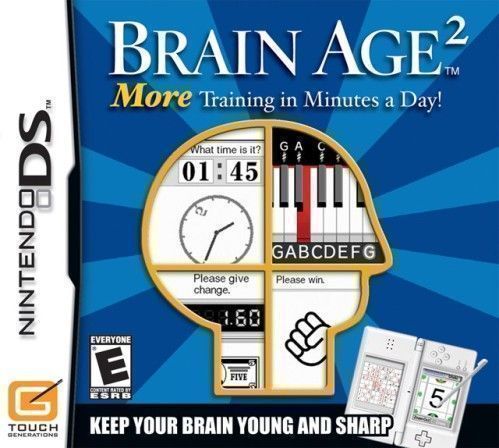 Brain Age 2 - More Training In Minutes A Day (Mr. 0) (USA) Game Cover